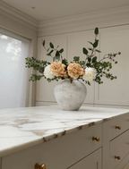 Cream Peony Eucalyptus