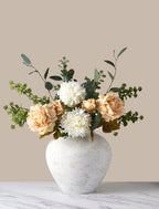 Cream Peony Eucalyptus