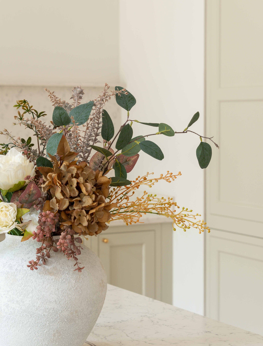 Green Eucalyptus Burgundy