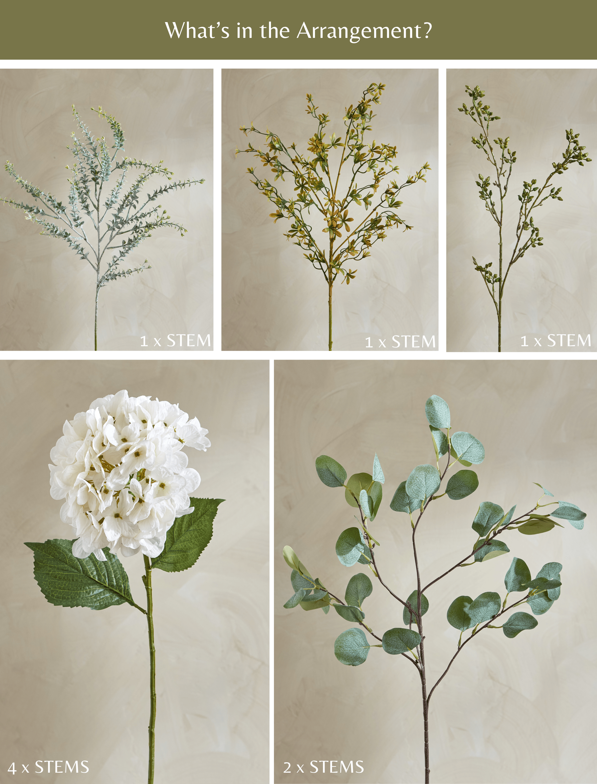 Eucalyptus White Hydrangea